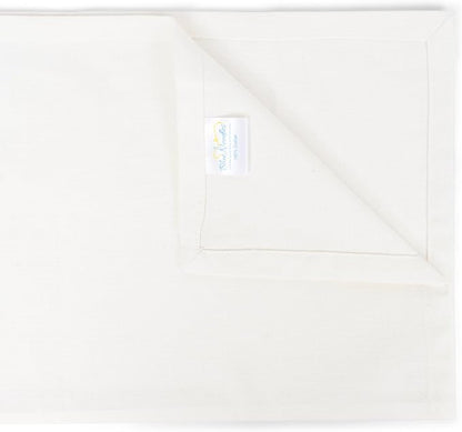 Blue Needles Solid Cloth Napkins Set of 12 Cream 100% Cotton Dinner Napkins 18x18 inches - Soft, Reusable, Absorbent & Washable Linen, Ideal for Wedding Events, Parties & Everyday Use