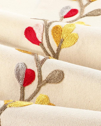 Embroidered Canvas 13"x 72" Narrow Table Runner, Branch | Exquisite Embroidery - Image 3