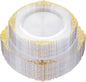 Nervure 100Pcs Clear and Gold Plastic Plates - Heavyweight Gold Disposable Plates - Plastic Plates Include 50Pcs 10.25inch Dinner Plate & 50Pcs 7.5inch Dessert Plate for Wedding & Party & Thanksgiving