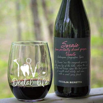 AGMDESIGN Dental Life Funny Wine Glass - Image 5