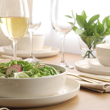 Gibson Home Serenity 16 Piece Modern Porcelain Dinnerware Set - Image 5