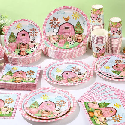 Funnymoom 250 Pcs Farm Animals Themed Party Decorations Barn Animal Paper - Image 6