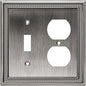 Henne Bery Sunken Pearls Heavy Duty Decorative Wall Plate Switch Plate Outlet Cover (Toggle/Duplex, Heirloom Silver)