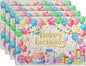 Happy Birthday Placemats Set of 4 Colorful Balloons Confetti Cake Linen Table Mats 12x18 Inch Birthday Party Place Mats for Kitchen Dining Outdoor Indoor Decorations
