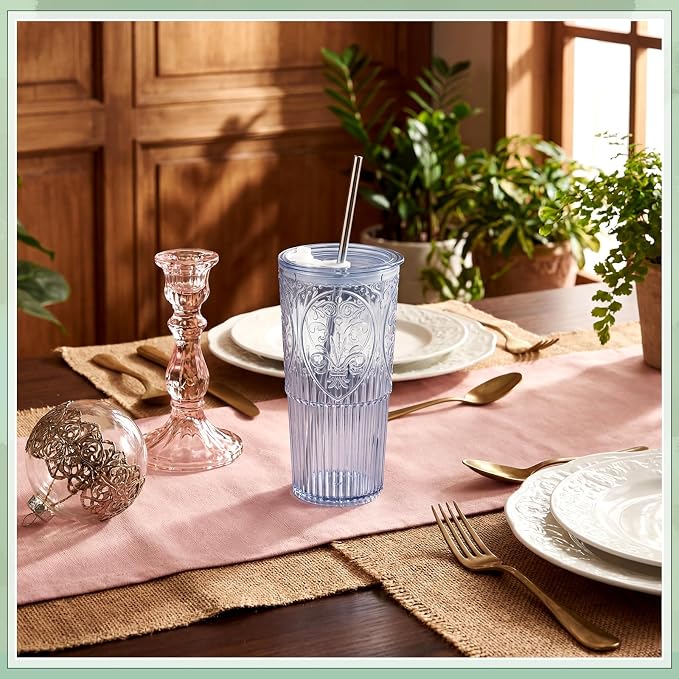 2 Set 20oz Vintage Plastic Tumbler - Image 4