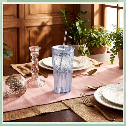 2 Set 20oz Vintage Plastic Tumbler - Image 4