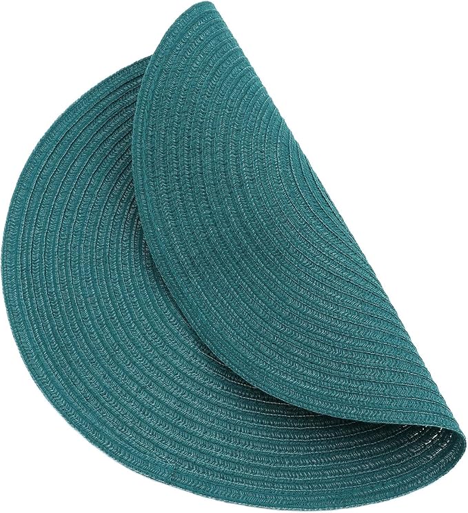 SHACOS Round Placemats Set of 4 Woven Braided Table Placemats 15 inch Circle - Image 3