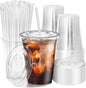 Fit Meal Prep 100 Pack 16 oz Plastic Iced Coffee Cups by FMPBRANDS