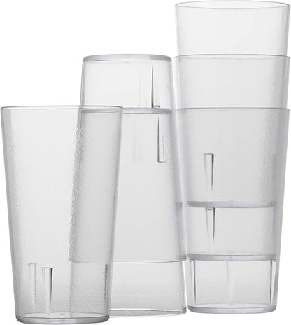 Restaurant Grade, BPA-Free 12oz Clear Plastic Cups 6pk. Super Durable, Break by FoodRestaurantSupplies
