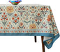 ISAENNE Designer Linen Elegant Extra Long Rectangle Tablecloth,Colorful Floral Bohemian Table Cloth,Wrinkle Resistant Decor Tablecloths for Dining Thanksgiving Kitchen,67"*118"-Floralsea A