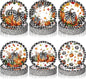 60 Pcs 7 Inch Fall Pumpkin Paper Plates Thanksgiving Black Buffalo Plaid Plates Decorations Orange Pumpkin Leaves Tableware for Thanksgiving Autumn Harvest Birthday Farmhouse Party Supplies
