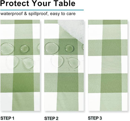 Checkered Tablecloth Rectangle, 60 x 140 Inch - Image 3