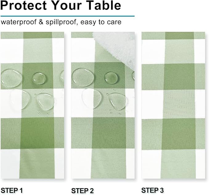 Checkered Tablecloth Rectangle, 70 x 90 Inch - Image 3