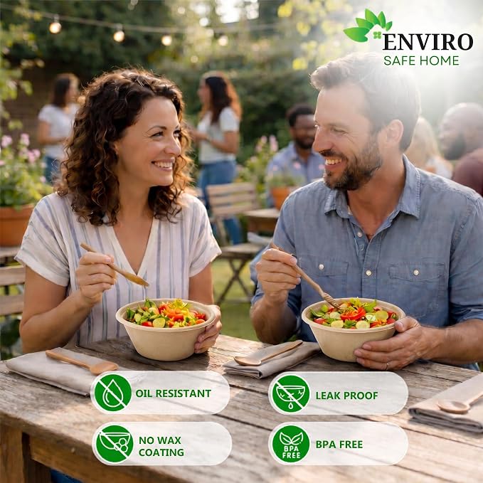 25 oz Bamboo Disposable Bowls - Image 4