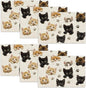 Cat Placemats Set of 6, Cute Black Cats Table Mats, Animal Washable Place Mats for Coffee Bar Home Party Indoor Kitchen Dining Table Decoration 12x18 Inch