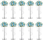 Nuptio Wedding Centerpieces Silver Vases: 10 Pcs 27.6in Tall Crystal Flower Vase Metal Flowers Stand for Party Tables Decorations - Elegant Bulk Weddings Decoration Table Chandelier Centerpiece stands