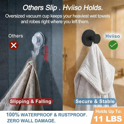 Vacuum Suction Cup Hooks for Shower, Shower Hooks for Inside Shower Glass Window - Image 2