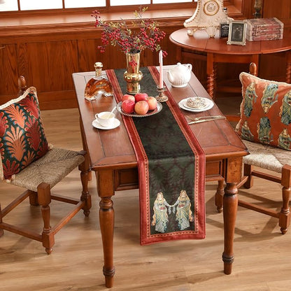 Patdrea Designer Elegant Velvet Table Runner, Classic Art Pattern, Decorative - Image 9