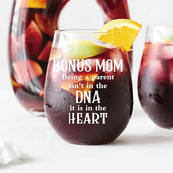 AGMDESIGN Bonus Mom Being Funny Wine Glass, Mother Wine Glass, Thanksgiving - Image 3