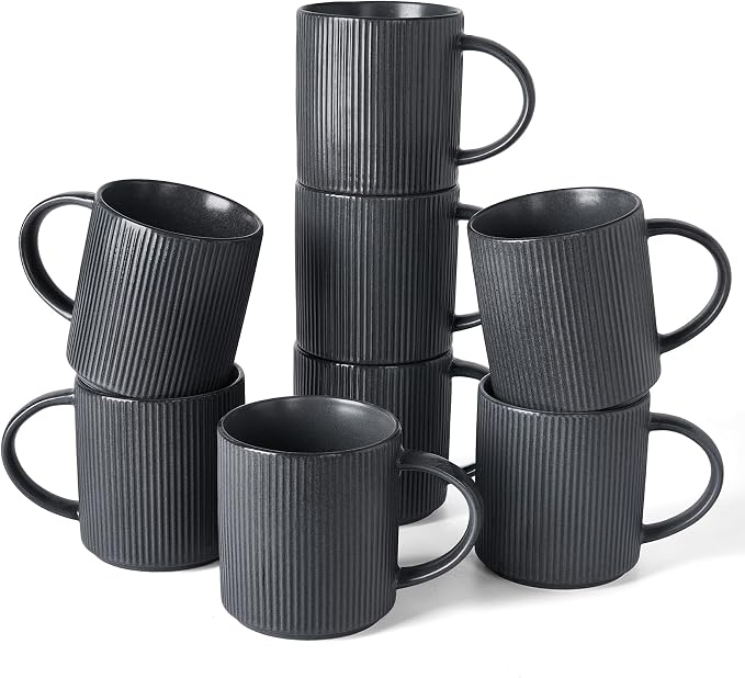 famiware Coffee Mug Set for 8, Star 16 oz Catering Mugs Cup Set by Famiware