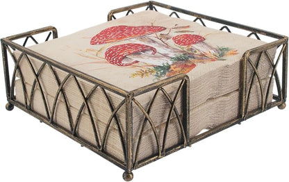 Boston International Lunch Napkin Caddy, Arch Design in Antique Brass - Image 2