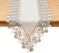 Natural Beige Floral Lace Table Runner Dresser Scarf | Rustic Farmhouse Style by Winotic