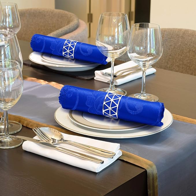 Patelai 12 Pieces Napkin Rings Hollow Out Napkin Holders Xmas Napkin Buckle - Image 5