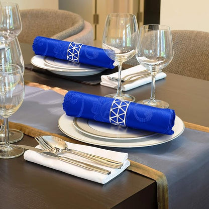 Patelai 12 Pieces Napkin Rings Hollow Out Napkin Holders Xmas Napkin Buckle - Image 5