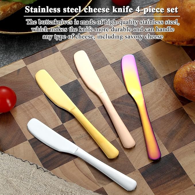 Butter Knife Spreader 4 Pcs, Stainless Steel Butter Knives - Image 3