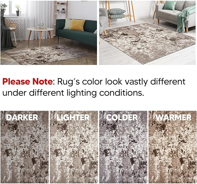 Keen Home Design Area Rugs - 2x3 Non-Shedding, Abstract Rugs for Kitchen, Living Room, Bedroom, Dining Room, Entryway - Size: 2' x 3', Multi
