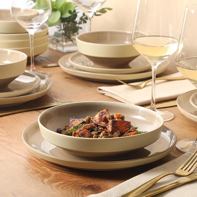 Gibson Elite Octavia Place 16 Piece Stoneware Dinnerware Set, Service - Image 6