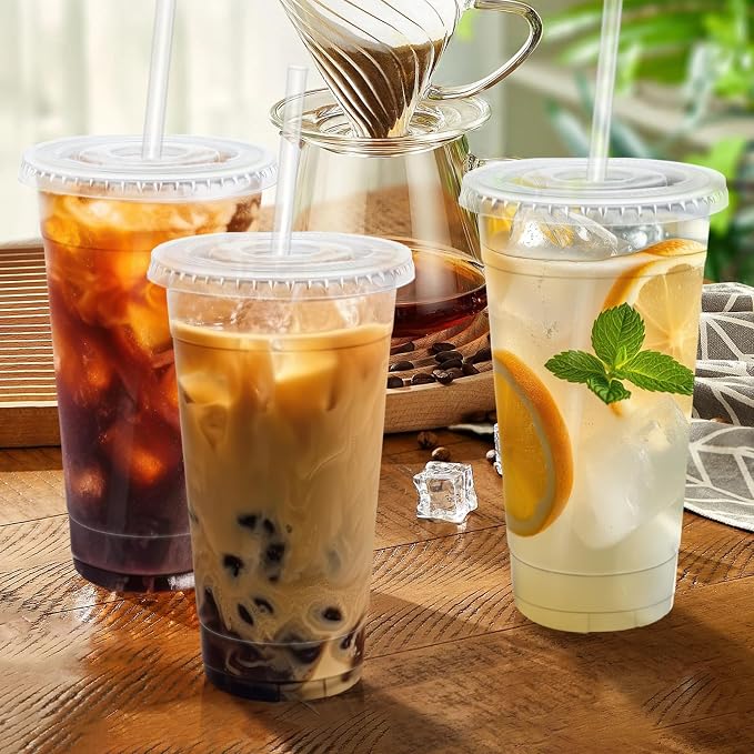 Lamosi 300 Pack 24 oz Plastic Coffee Cups - Image 7