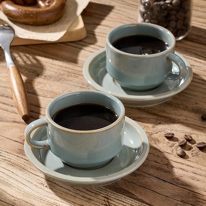 JIEMEI HOME Porcelain Stackable Espresso Cups - Image 6