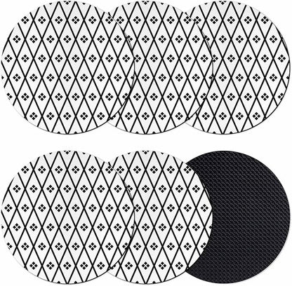 Minimalist Art Coasters Set of 6, Absorbent Coasters by Unknown