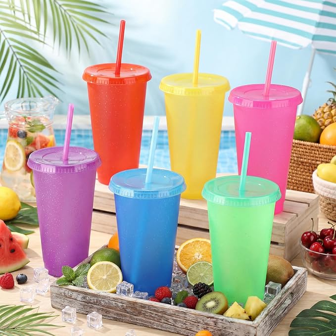 Honeydak 30 Pack Tumbler with Straw and Lid Bulk Cups - Image 2
