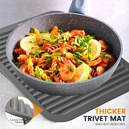 Silicone Trivet Mats 2 Heat Resistant Pot Holders Multipurpose Non-Slip Hot Pads - Image 4