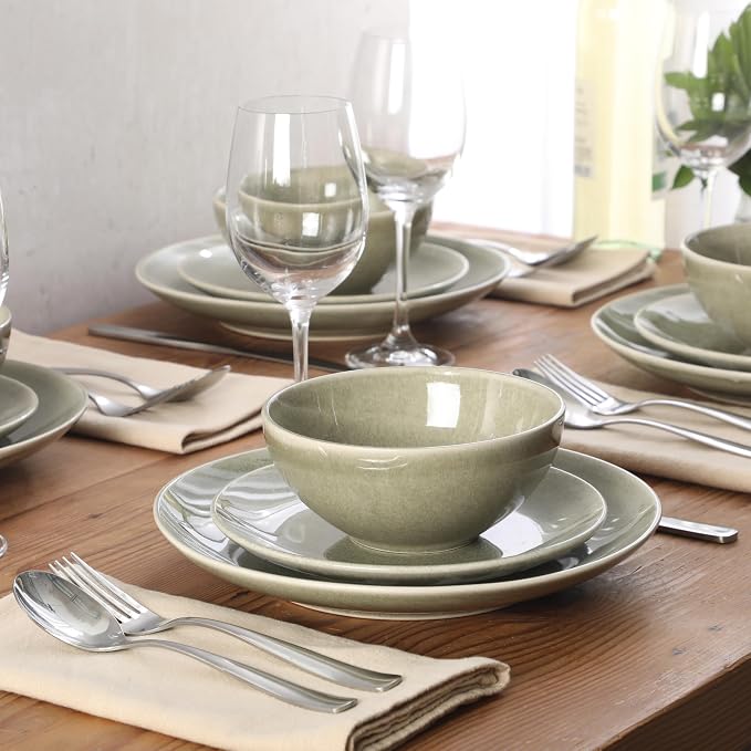 Gibson Elite Castle Peak Plates and Bowls Set, 12-Piece Dinnerware Set - Image 3