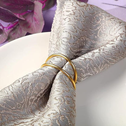 Gold Napkin Rings-12 PCS Metal Spiral Napkin Rings(Spiral) Napkin Holders Buckles for Family Dinner, Wedding, Party,Table Decorations