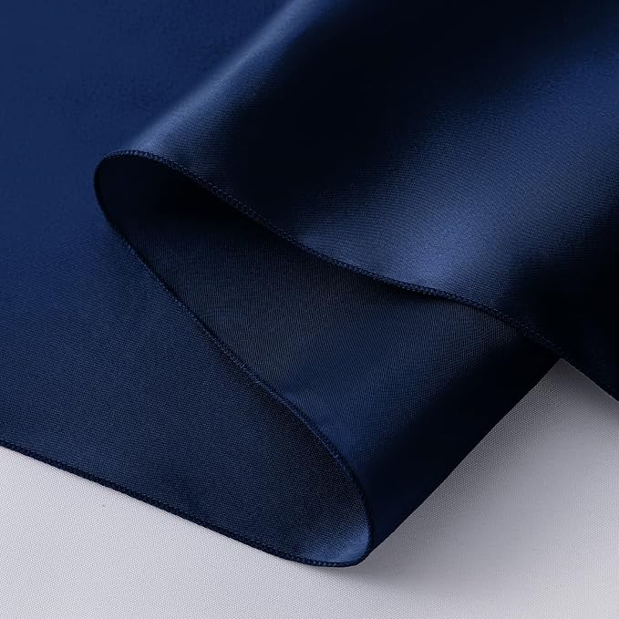 Horbaunal 2 Pack Navy Blue Satin Table Runner 12 x 108 Inch | Smooth Table - Image 7