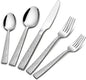 LIANYU 50-Piece Silverware Set for 10, Stainless Steel Flatware Set, Hammered by LIANYU