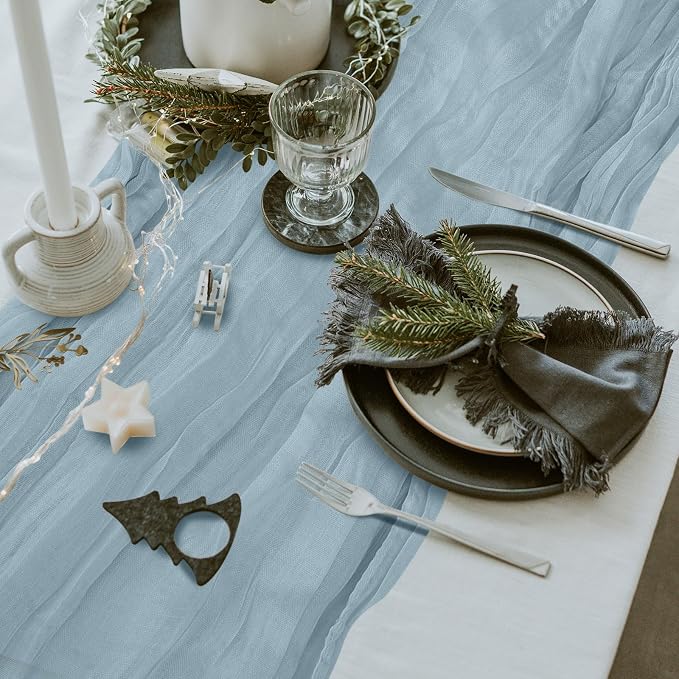 12 Pack Cheesecloth Table Runner, Runner Gauze Boho Wedding Decor Romantic - Image 5