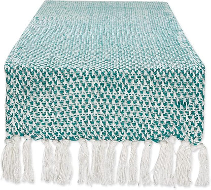 DII Woven Basics Collection 100% Cotton Knit Table Runner by DII