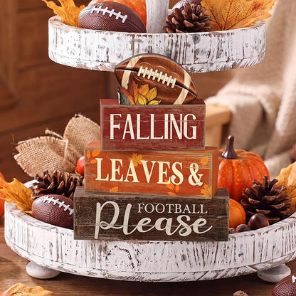 Moucuny 4 Pcs Fall Football Table Decorations - Image 6