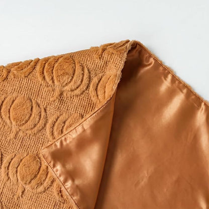 Artoid Mode Caramel Soft Faux Fur Pumpkins Fall Table Runner 13x120 Inch | - Image 5