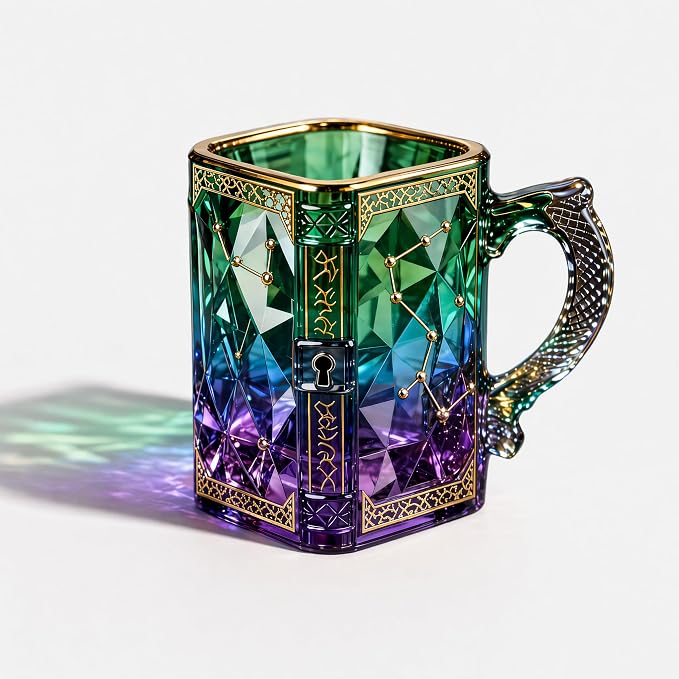 FACE N FACE Zodiac Glass Mug, 8 oz Celestial Constellation Coffee & Tea Cup by FaceNFace