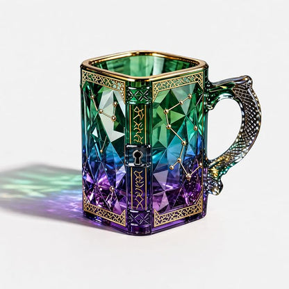 FACE N FACE Zodiac Glass Mug, 8 oz Celestial Constellation Coffee & Tea Cup by FaceNFace