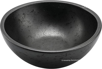 Hematite Crystal Bowl - 2 Inch Decorative Bowls for Room and Home Decor - Gemstone Healing Crystals for Elegant Display, Positive Energy Balance and Gift