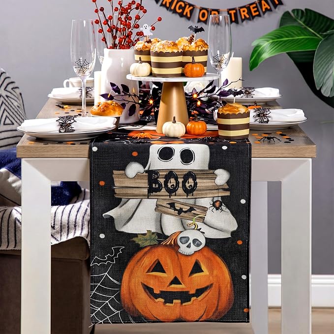 Gilprop 3 Pcs Holiday Table Runners Seasonal Tablecloth, 13x72 Inch | Farmhouse - Image 3