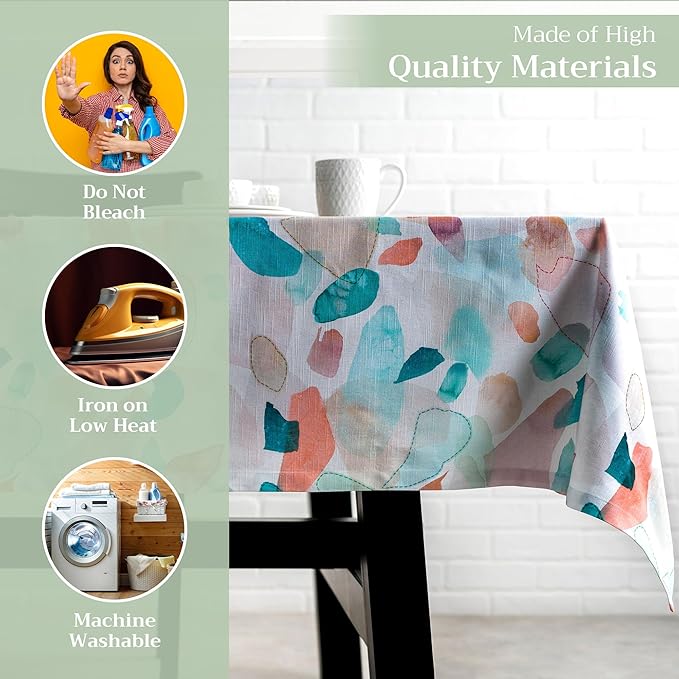 Maison d' Hermine Table Cloth Rectangle Table 100% Cotton 60 x 90 Inches Tablecloth Reusable Decorative for Dining Room Farmhouse Home Valentines Day Decorations Spring Summer - Summer Picnic