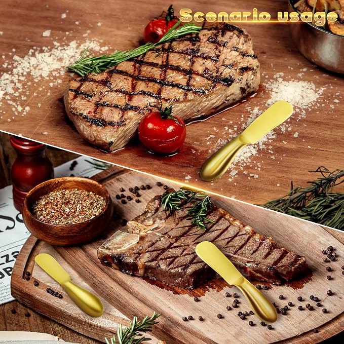 Butter Knife Butter Spreader Knife Gold Butter Knives 4 PCS Cheese Spreader - Image 7